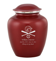Custom Engraved Crimson Elite Grace Cremation Urn - IUGR300