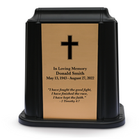 Crown Niche Urn - Cross (Black or White Color Available)