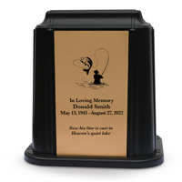 Crown Niche Urn - Fishing (Black or White Color Available)