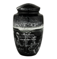 Classico Black & White Cultured Marble Urn - IUCM610