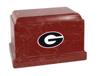 University of Georgia Bulldogs Red Cultured Marble Urn - CMUGA100