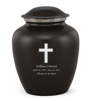 Custom Engraved Charcoal Elite Grace Cremation Urn - IUGR100