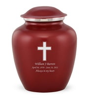 Custom Engraved Crimson Elite Grace Cremation Urn - IUGR300