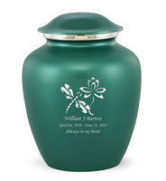 Custom Engraved Green Elite Grace Cremation Urn - IUGR600