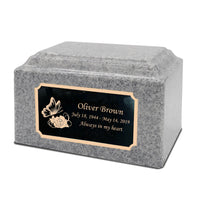 Granite Gray Grace Cultured Granite Urn - IUCM701