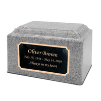 Granite Gray Grace Cultured Granite Urn - IUCM701