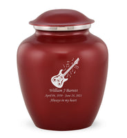 Custom Engraved Crimson Elite Grace Cremation Urn - IUGR300