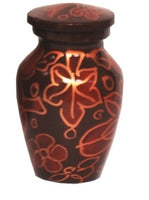 Red & Black Floral Cremation Urn - Overstock Deal - IUAL118