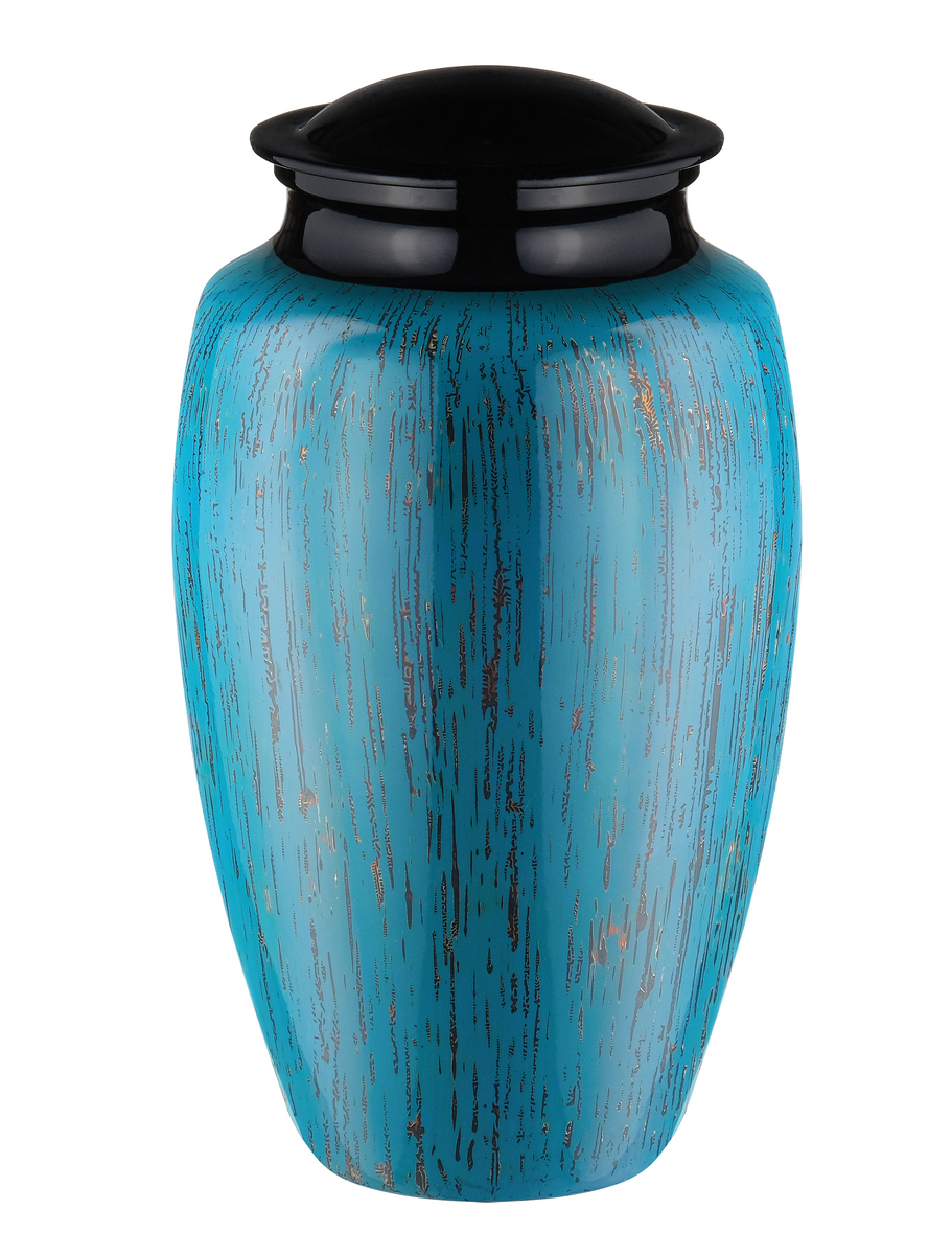 Classy Series Classic Sapphire Fiberglass Cremation Urn, Blue IUFG