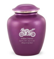 Custom Engraved Amethyst Elite Grace Cremation Urn - IUGR500