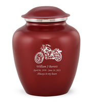 Custom Engraved Crimson Elite Grace Cremation Urn - IUGR300