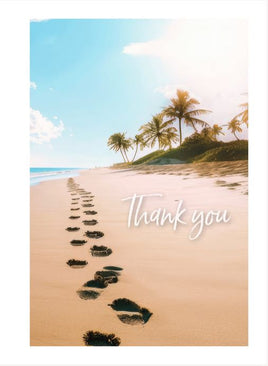 Premium Series Beach Footprints Acknowledgement Card- STPR111-AK