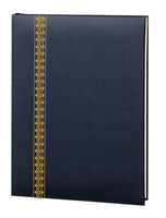 Value Series Filigree Memorial Guest Book-6 Ring-STVL104-Blue