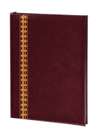 Value Series Filigree Memorial Guest Book-6 Ring-STVL104-Burgundy