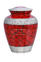 Modest Series - Elite Cloud Red & Silver Cremation Urn - IUAL120-Red