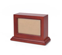 Cherry Finish Flat Top Picture Frame Pet Cremation Urn - IUB013