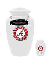 Fan Series - University of Alabama Crimson Tide White Memorial Cremation Urn - IUALB100