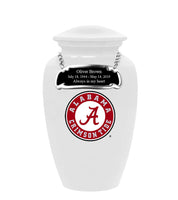Fan Series - University of Alabama Crimson Tide White Memorial Cremation Urn - IUALB100