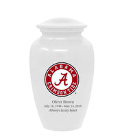 Fan Series - University of Alabama Crimson Tide White Memorial Cremation Urn - IUALB100