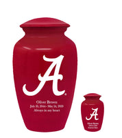 Fan Series - University of Alabama Crimson Tide Red Memorial Cremation Urn - IUALB103