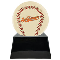 Ivory Baseball Trophy Urn Base with Optional San Francisco Giants Team Sphere