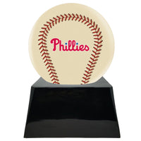 Ivory  Baseball Trophy Urn Base with Optional Philadelphia Phillies Team Sphere
