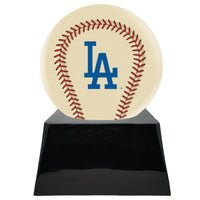Ivory Baseball Trophy Urn Base with Optional Los Angeles Dodgers Team Sphere
