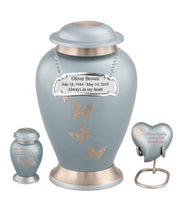 Flora Series - Blue Butterfly Cremation Urn - IUET110FH