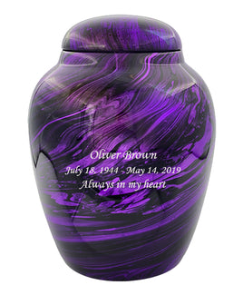Classy Series - Fiberglass Cremation Urn, Purple - IUFG106