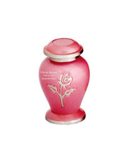 Flora Series - Pink Pearl Rose Cremation Urn - IUFH100