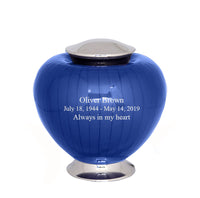 Baroque Blue Cremation Urn - IUFH112