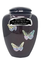 Mother of Pearl Shell Art Burgundy Butterfly - IUFM107