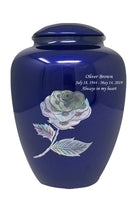 Mother of Pearl Shell Art Blue Rose - IUFM108