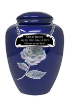 Mother of Pearl Shell Art Blue Rose - IUFM108