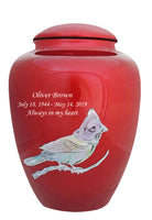 Mother of Pearl Shell Art Red Cardinal - IUFM109