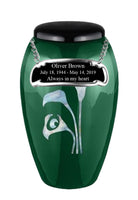 Mother of Pearl Shell Art Green Lilium - IUFM112-Green