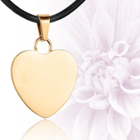24K Gold Plated Sterling Silver Fingerprint Heart Pendant