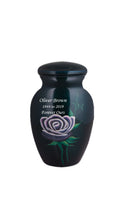 Hand Painted Rose on Green - IUHP102