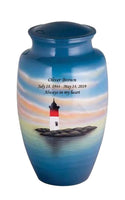 Hand Painted Lighthouse Cremation Urn - IUHP113
