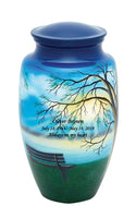 Hand Painted Lakeside Cremation Urn - IUHP115