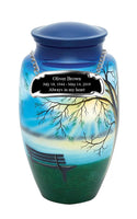 Hand Painted Lakeside Cremation Urn - IUHP115