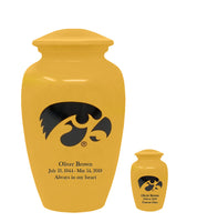 Fan Series - University of Iowa Hawkeyes Yellow Memorial Cremation Urn - IUIOWA100