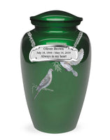 Exquisite Series - Mother of Pearl Doves on Green - IUME110