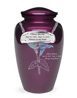 Exquisite Series - Mother of Pearl Lily on Burgundy - IUME111-Burgundy