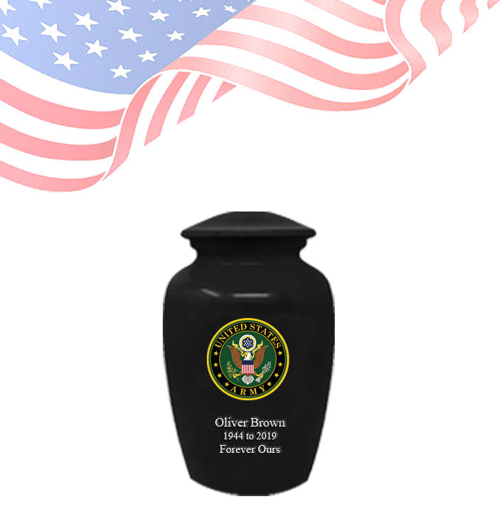 Military Series United States Army Cremation Urn, Black IUMI127