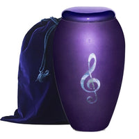 Mother of Pearl Treble Clef on Purple - IUMOP121