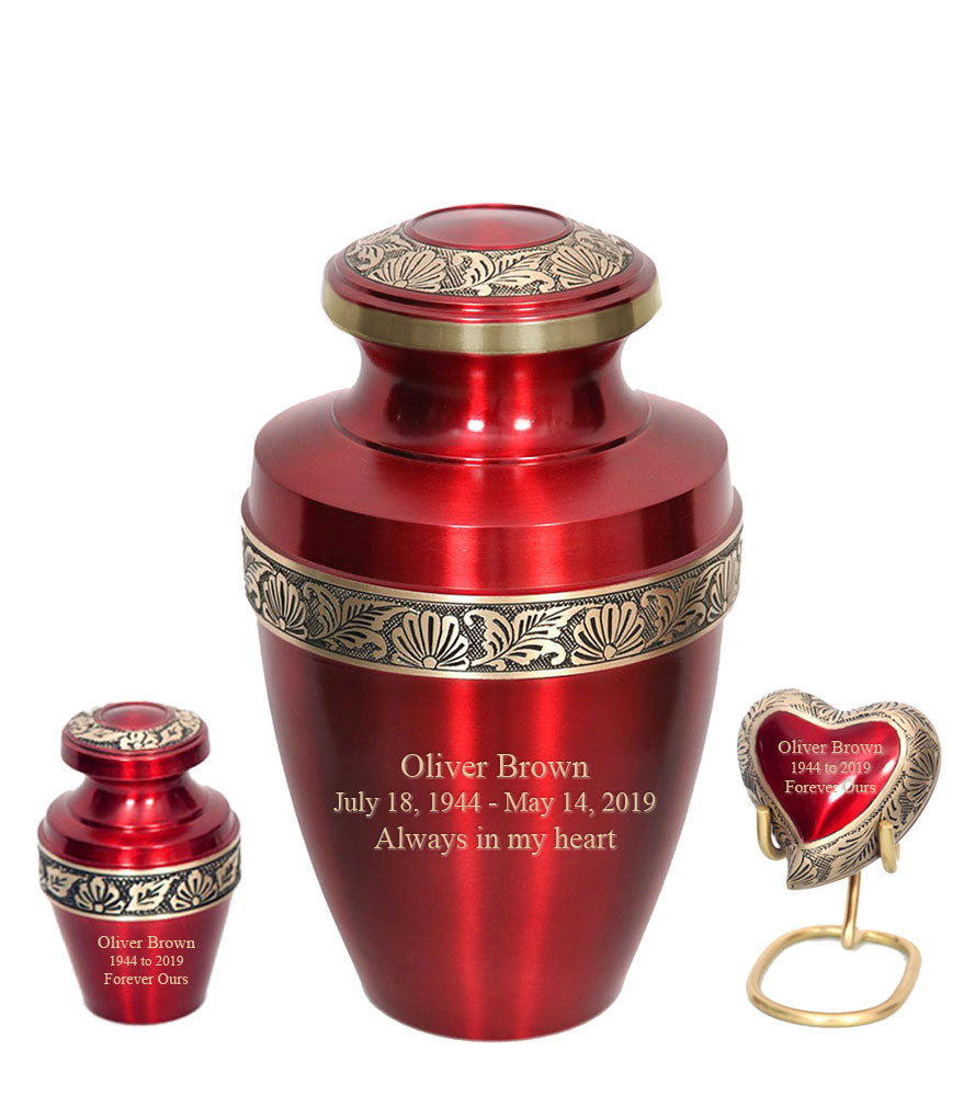 Apollo Red Cremation Urn IURG121 Infinityurns
