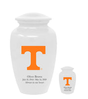 Fan Series - University of Tennessee Volunteers White Memorial Cremation Urn - IUTNV100