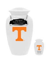 Fan Series - University of Tennessee Volunteers White Memorial Cremation Urn - IUTNV100