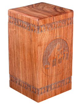 Large Solid Rosewood Army Urn - IUWD206